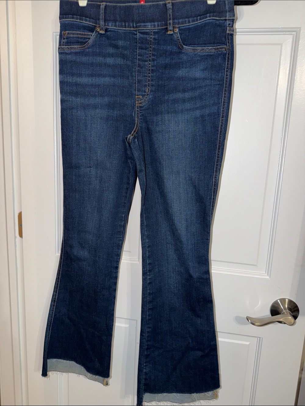 SPANX Indigo Wide Leg Flare Jeans